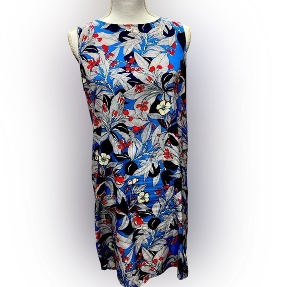 Halogen Floral Sleeveless Shift A-Line Dress Size S